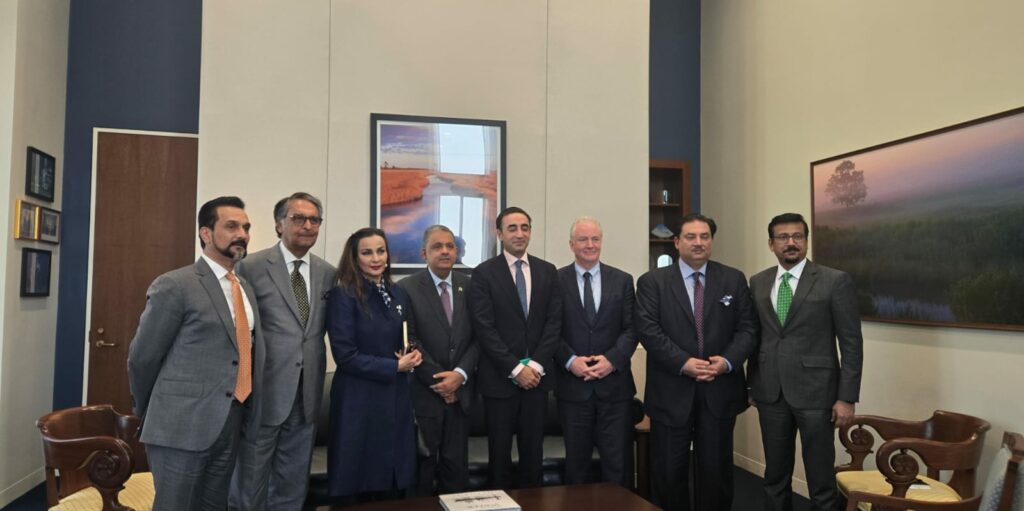 Pakistani delegation led by Bilawal Bhutto Zardari meets with U.S. Senators Jim Banks and Chris Van Hollen in Washington, D.C